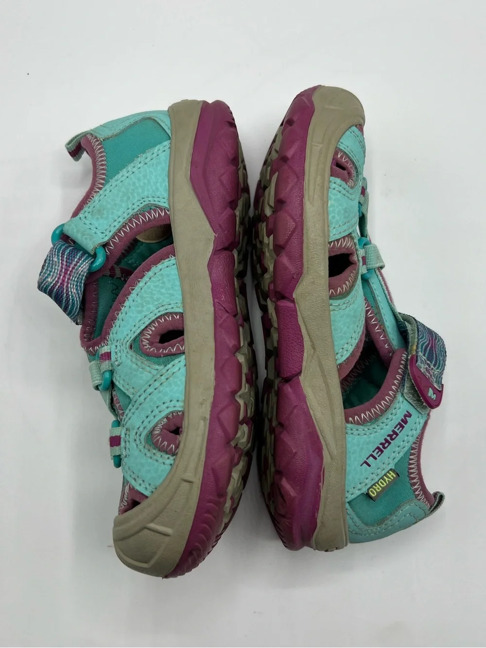 Merrell Kids' Teal and Purple Closed-Toe Outdoor Sandals